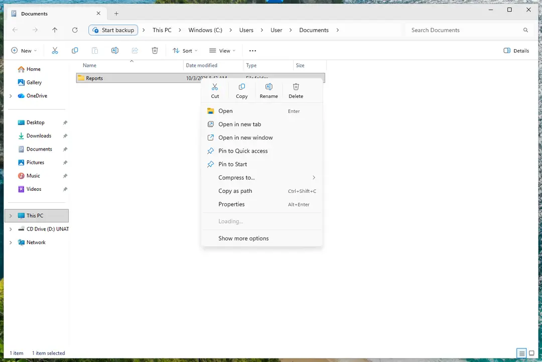 Right-click the folder: Restore previous versions